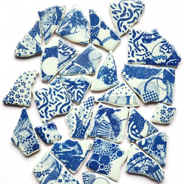 Large Puzzles: Blue Patterns 15