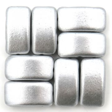 Pillow: 9x17mm: Brushed Silver (8 pcs)